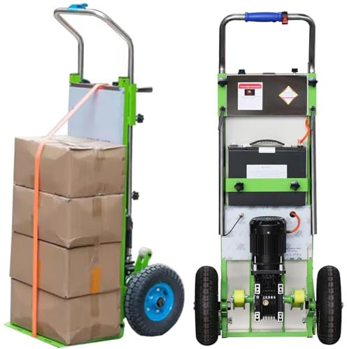LSBHPPD Carretilla Eléctrica Subir Escaleras De 1500 W Carretilla Subir Escaleras Carretilla Mano Eléctrica Carga 400 Kg Batería Extraíble De 48 V 20 Ah Puede Subir Y Bajar Escaleras