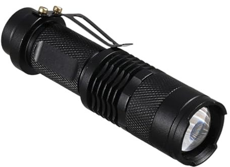 Lampe UV portable, lampe de poche portable, lampe torche UV étanche, longueur d'onde de 395 nm, détecteur de lumière, mise au point télescopique, famille, amis, activités de plein air, 16,5 cm