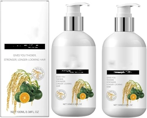 Champú Regenerador Capilar de Agua de Arroz, Champú Regenerador Capilar con Biotina, Para la Caída y el Adelgazamiento del Cabello, Cabello Fuerte y Renovador, Para Hombres y Mujeres