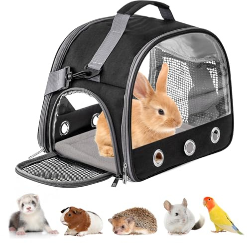 Petit sac de transport pour animal de compagnie avec coussin, sac de transport pour petit animal, boîte de transport pour chat avec ouverture latérale, sac de transport pour cochon d'Inde, boîte de