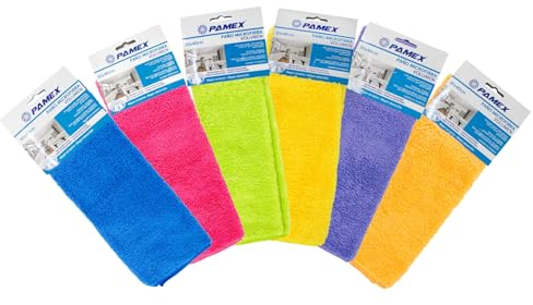 PAMEX Pack 12 Unidades de paño Microfibra Especial Volumen 30x40-12 Unidades