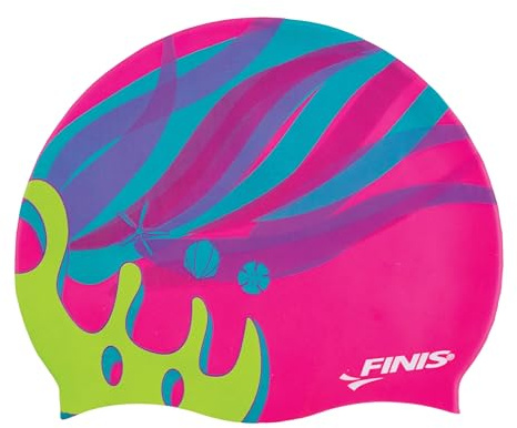 FINIS Mermaid Kids Swim Cap, 100% Silicone, Fun Prints, Crown