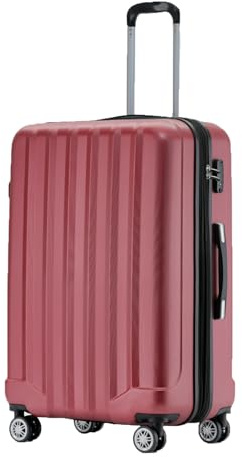 BEIBYE TSA-Schloß 2080 Gepäck Zwillingsrollen Reisekoffer Koffer Trolley Hartschale Dehnungsfuge (Weinrot, L)