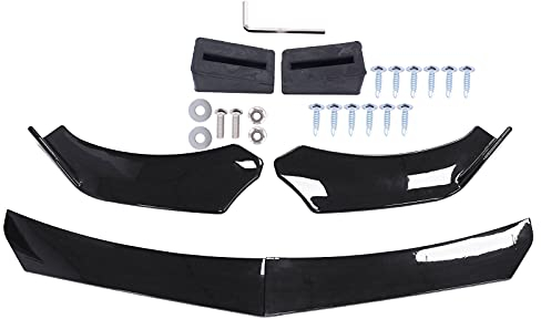 HouYeen Car Front Bumper Lip Spoiler Universal Protection Splitter Body Kit Gloss Black