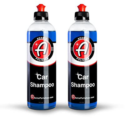 Adam's Car Shampoo 16oz, 2pk - pH Best Biodegradable Car Wash Soap for Foam Cannon, Spray Gun or Bucket - High Foam, Scratch-Free Auto Detailing for Cars, Trucks, RVs & Motorcycles