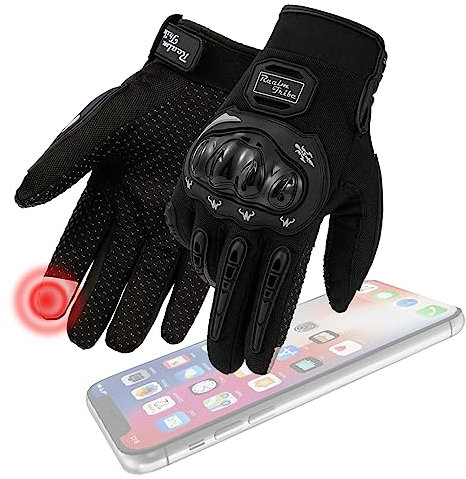 nedit Gant Moto Homologué Homme/Femme (Taille M) - Gants Moto A Écran Tactile pour Téléphone - Equipement de Protection Scooter/Velo/Trotinette - Été & Hiver (Gant M)