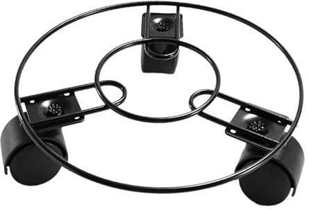 Soucoupe à Roues pour Plantes, Support Roulant pour Plantes avec 3 Roues, Support pour Pots de Fleurs Sur Rouleaux, Chariot à Palettes pour Pot de Jardin Lourd, pour Intérieur Ou Extérieur , 22CM