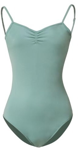 ROYAL SMEELA Kvinnor svarta trikåer ärmlös trikåväst toppar rem Cami dam dans strappy dance bodysuit dans body linne balett trikåer vuxen, Cyan, S