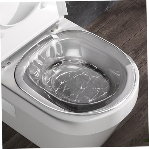 Sitz Bath for Toilet, Universal Over The Toilet Sitz Bath Seat for Soak, Anti-Overflow Sitz Bath Postpartum Care, Sitz Bath for Hemorrhoids (Gray)