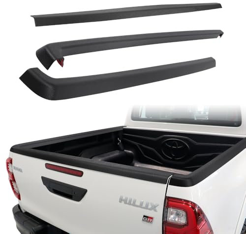 JHCHAN Protection de Pare-Chocs Arrière pour Toyota Hilux AN110 AN120 AN130 2015-2020 Invincible Pickup ABS Protection de Bords Protection de Pare-Chocs Lot de 3