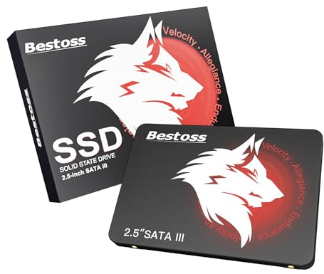 Bestoss SSD 1TB 2.5 Inch Internal Hard Drive for Pc or Laptop, SATA III 6Gb/s Internal State Drive, Up to 550MB/s, Computer Storage Upgrade for Office, Students, Home Entertainment