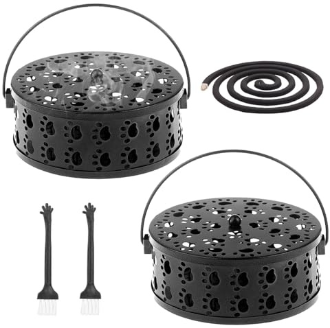 2 Stück Mückenspiralenhalter mit Katzenpfoten-Design, Eisen, 13,5 cm