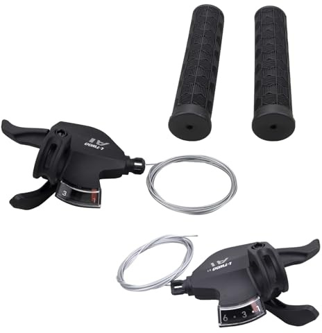 MEGHNA Set di leve del cambio per bicicletta per manovella e cambio, 3 x 6 /3 x 7 /3 x 8 marce, cambio per mountain bike, trekking, bici da città (3 x 6)