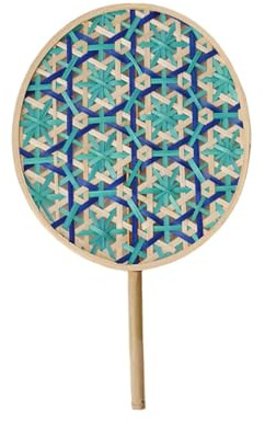 Abanico de bambú Natural Tejido Hecho a Mano Mano Palmas Coloridas Hojas Abanicos de Mano Veranos Suministros de refrigeración Decoraciones para hogar Estilos Chinos de Mano