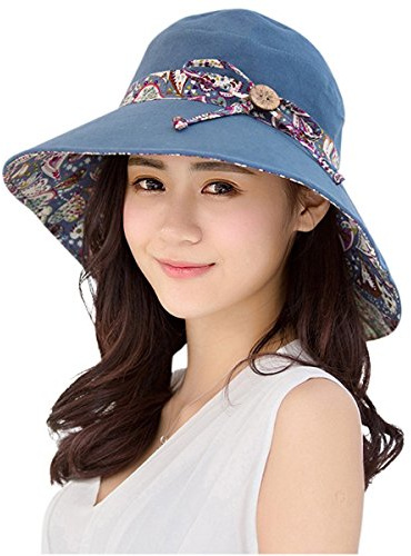 HAPEE Chapeau d’été pliable pour femme, protection UV, UPF 50+ - - L
