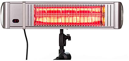 Terrassenstrahler HM-L Silber 2000W Heizstrahler Terrasse Infrarotstrahler