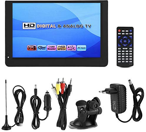 NIMOA LCD TV - 1080P Portable Mini 12 Pouces 16: 9 LED Portable Lecteur Numérique TV Télévision