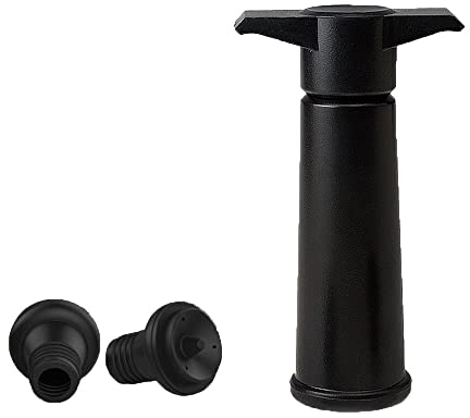 Wine Saver Pump, 1 Wine Saver Vacuum Pump with 2 Stoppers, Reusable Wine Vacum Pump, 3 Types Wine Stoppers Set for Wine Fresh