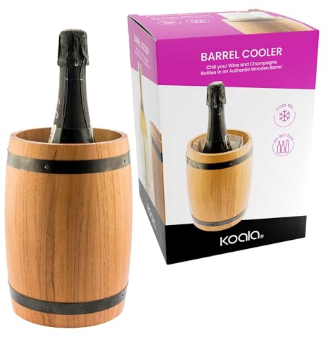 Koala Spain Barrel Cooler® Weinkühler aus Holz in Fassform mit Gefriergel