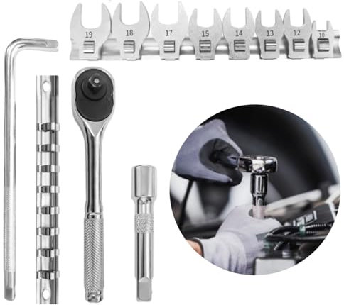 SZBYH Llave Dinamométrica,dinamometrica 3/8,llave inglesa, accionamiento cuadrado de 1/2 pulgadas, con barra de extensión, adaptador de 1/2 a 3/8 pulgadas,para Bicicleta de Carretera y Montaña, Moto