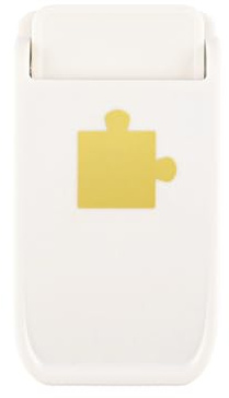 Vaessen Creative Motivstanzer Puzzlestück Heavy Duty von Ø 2,5 cm - Stanzer und Scrapbookzubehör für Schwere Papierarten und Karten Basteln, Scrapbooking und Journaling, Weiß