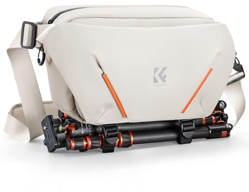 K&F CONCEPT Camera Sling Bag,Lightweight Camera Bag with Tripod Holder