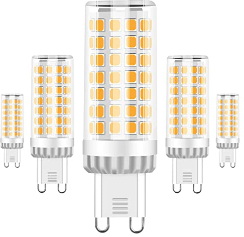RANBOO G9 LED Lampe 9w Ersatz 75W Halogenlampen, 750LM, Warmweiß 3000K, AC 220-240V, LED Birnen für Kronleuchter, Wandlampe, Kühlschrank und Dunstabzugshaube, Nicht Dimmbar, 5er Pack