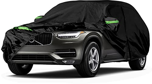 JUDANNA Autoabdeckung Wasserdicht Ersatz für 2002-2025 Volvo XC90, Vollgarage Autoplane Outdoor Auto Abdeckplane Regen Sonne Staub Schnee Schutz Abdeckung mit Reißverschlusstür & Winddichten Bändern