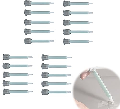 20 Stücke Mischdüsen Statikmischer, 1:1 Applikator-Verhältnis Mischdüsen Statikmischer, Statikmischer 2k, Mixtülle/Mischdüse, Mischerspitzen Kunststoffkleber, MB5-16L-1:1