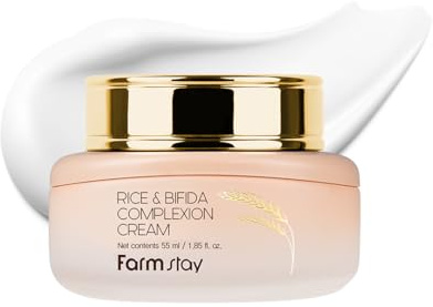 FARMSTAY Reis & Bifida Teint-Creme, dunkle Flecken Entferner Korrektur mit Niacinamid, Hautbarriere-Reparatur für strahlende Haut, Reis-Feuchtigkeitscreme für Gesicht, für Frauen & Männer, koreanische