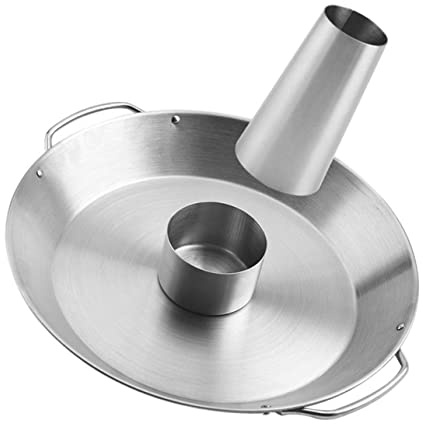 POPETPOP Plaque De Poulet Grillée Servir Poulet Poêle Grille en Acier Rôtisserie Barbecue Volaille Poulet Portable Grillade Extérieure Intérieure Grille De Poulet Acier