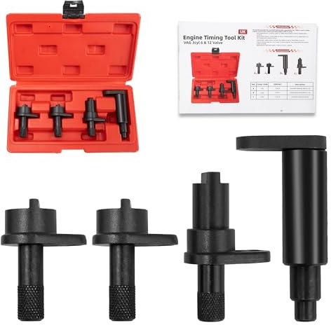 SAIBOO Set di Strumenti per la Messa in Fase del Motore Set di Attrezzi di Bloccaggio e Allineamento Albero a Camme Blocco Albero Motore Compatibile con Seat Skoda Polo Fox 1.2L 6V 12V Engines