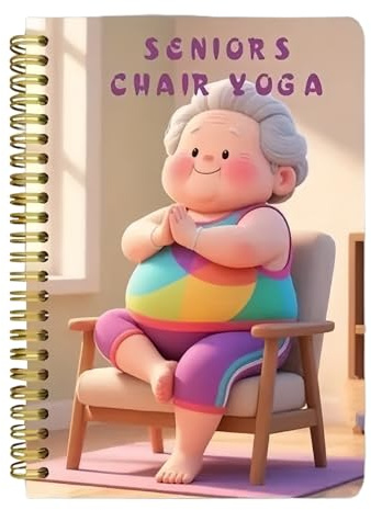 Livre de yoga sur chaise | Entraînement sur chaise – Planificateur de fitness pour la force du tronc, la vie saine, la perte de poids quotidienne, les hommes, les débutants et les personnes âgées