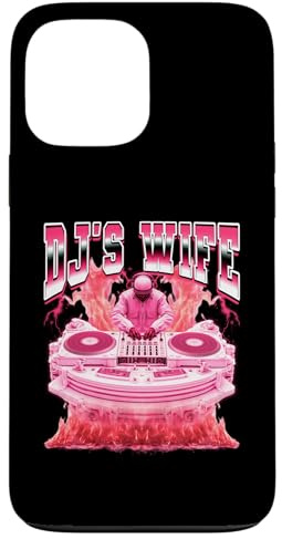 Tocadiscos DJ's Wife Disc Jockey Estilo Bootleg de los 90 Carcasa para iPhone 13 Pro MAX