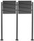 Wiltec 2er Set Designer Briefkasten V16 Anthrazit 1000 x 135 x 1200 mm, Wandbriefkasten mit Schloss, Zeitungsrolle, Ständer, Postkasten aus pulverbeschichtetem Stahl