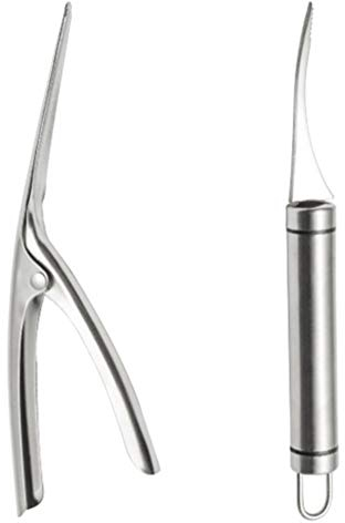 Yardwe 1 Juego Pelador De Camarones Desvenador De Gambas Herramienta De Camarones Pelador De Mariscos Cuchillo Limpiador De Gambas Camarones De Acero Inoxidable Lavadora Peladura