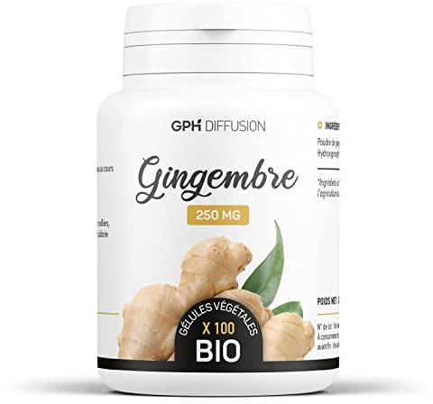 Gingembre racine BIO | 2000 mg/Jour | DIGESTION | Sans Additif | 100 Gélules Végétales