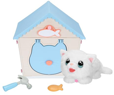 Little Live Pets Cat Figurines for Kids, Interactive Hutch Animal Playset with 25+ Sounds, Outdoor Toys for 5+ Year Old Girls