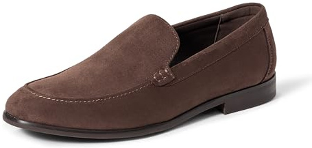 Amazon Essentials Mocasines Venecianos Hombre, Marrón Efecto Ante, 46 EU