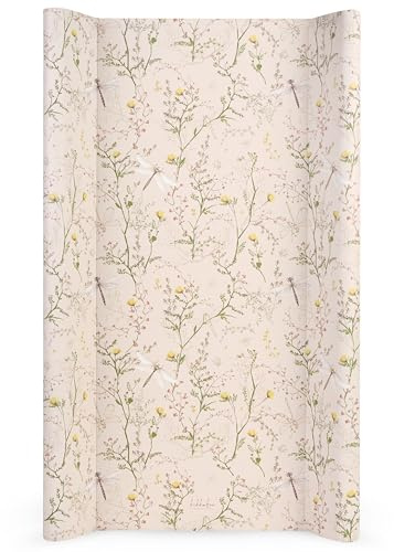 Matelas a langer pour bébé KikkaBoo SECRET GARDEN, matelas a langer en PVC souple 80x50 cm, imperméable et portable, beige
