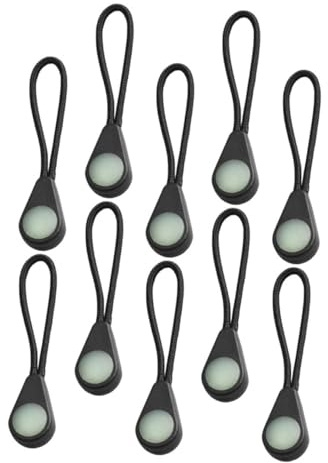 FOMIYES Tiradores Extensores para Mochilas Luminosos de Cremallera 10 de Plástico Fáciles de Instalar, Accesorios Antipérdida de Camping para Proyectos DIY y Bolsas de Almacenamiento