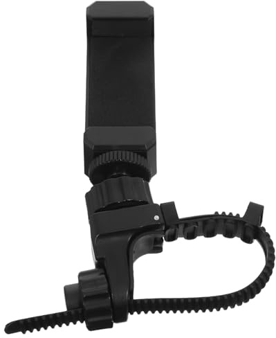 UKCOCO Support de Téléphone en Métal pour Trompette, Trombone et Cor D'harmonie, Lyre Réglable Noire, Accessoires pour Instruments à Vent, Porte-partitions Portable pour Répétitions