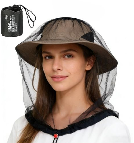 Copricapo a rete anti-mosche - Fori, morbida, grande e lunga,Copricapo Anti-insetti Unisex | per attività all'aperto come, campeggio, giardinaggio e backpacking