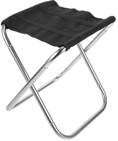 SHINEOFI Aluminium Alloy Folding Stool Portable Oxford Cloth Camping Seat | No Assembly Required, Large Bearing Capacity, for Hiking and Gardening Use
