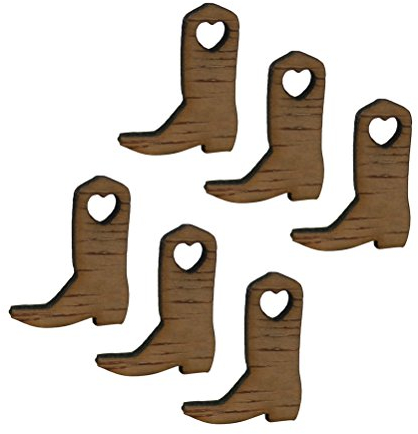 Holz Etiketten Stiefel Form hölzerne Anhänger für Hochzeits Party Dekoration 50pcs