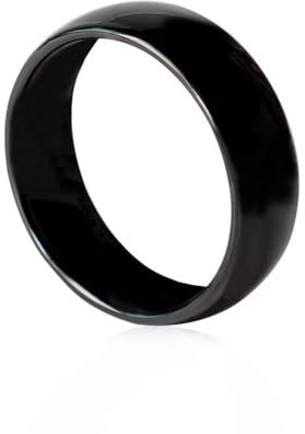 hecere T5577 RFID-Chip, schwarz, Keramik, Smart Finger, Umschreibung, ID-Ring, für Männer und Frauen (Programmierung 125 kHz, 16 mm)