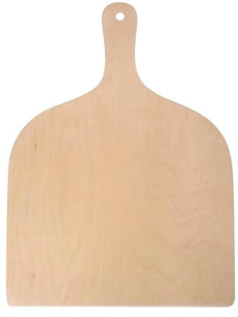 Pala per pizza, tagliere per pizza in legno, per uso ristorante, 40,6 cm, paletta per pizza naturale con bordi e manico facili da scivolare, grande buccia per pizza in legno per pizze, pane, torte