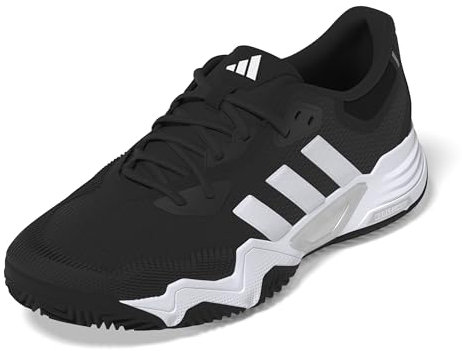 adidas Herren Solematch Control 2 Clay Tennis Shoes, Core Black/Zero Metalic/Cloud White, 44 2/3 EU