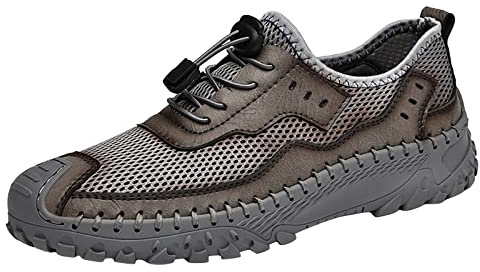Gyaimxfu 2024 Sandalias De Verano para Hombre Minimalistas Antideslizante Sandalias De Hombre De Cuero Zapatos De Trekking para Hombre para Piscina Descalzos Deportes Acuáticos