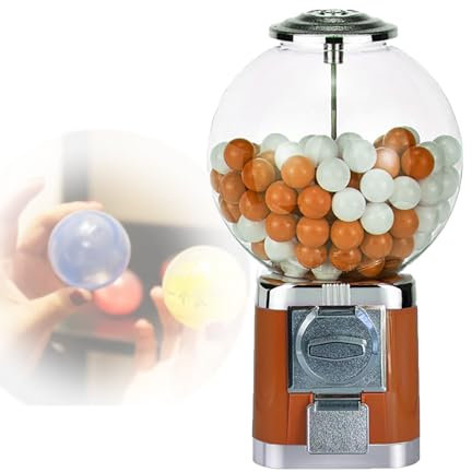 Distributeur Automatique De Bonbons Gumball De 18,1 Pouces De Hauteur,Machine Automatique De Gumball,Distributeur De Capsules De Jouets Pour Magasins De Jeux Et Magasins De DéTail,Orange